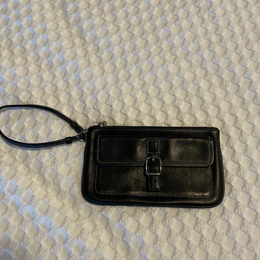 Black Coach Wristlet Purse